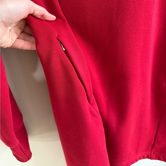 Athleta Cozy Karma Sweatshirt Dress - Red - Size Medium - Picture 10 of 16